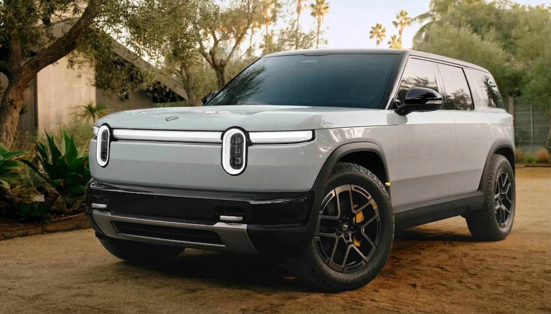 Rivian Glacier White R2 Rivians spotted in Irvine & LAX {filename}