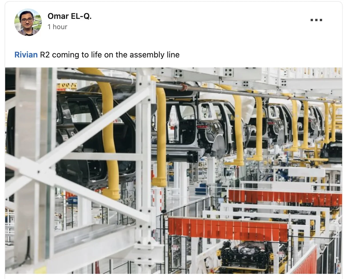 Rivian R1T R1S Rivian R2 production coming to life on assembly line! (photo) Rivian R2 coming to life on the assembly line (photo)