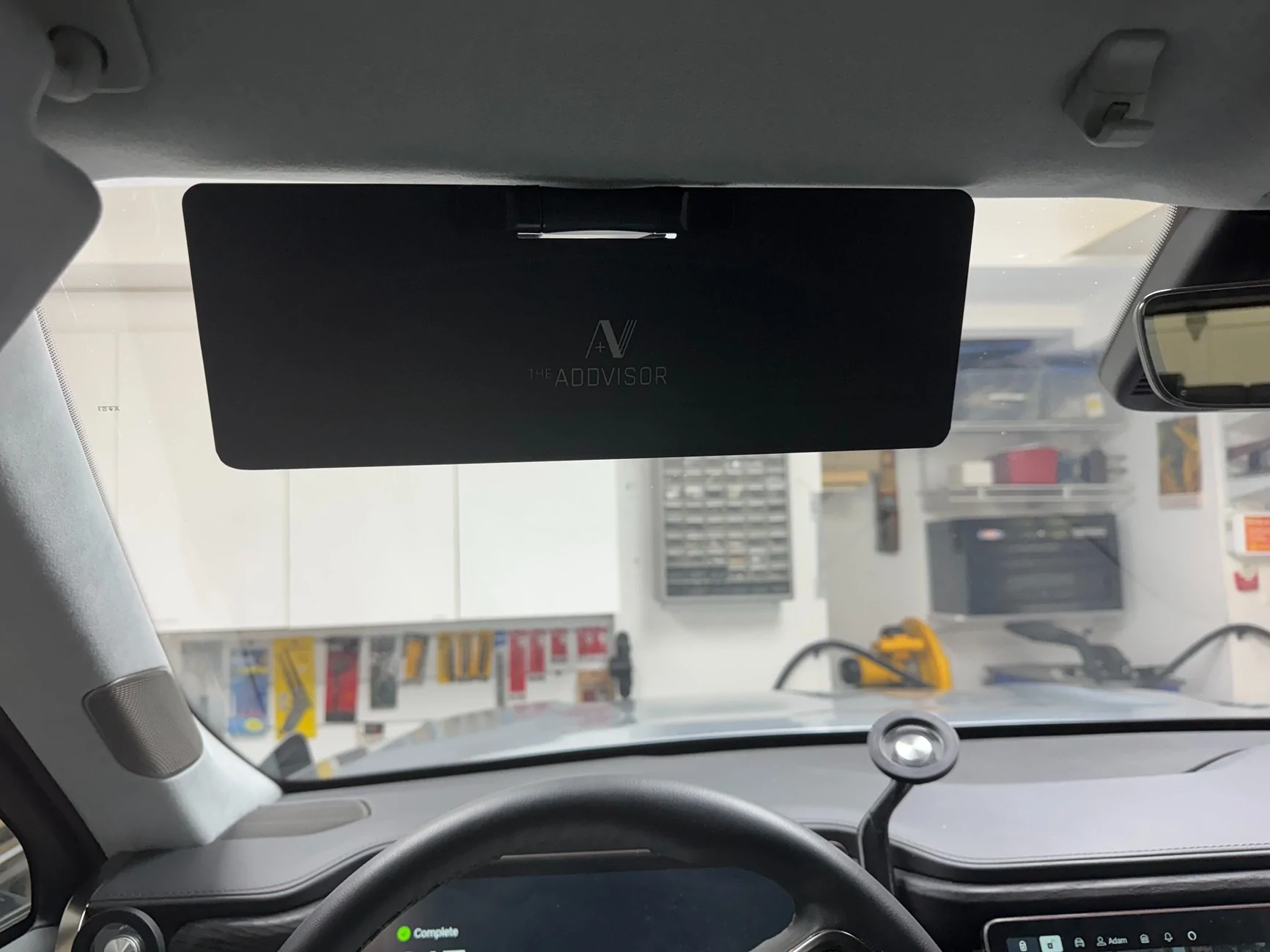 Rivian R1T R1S Addvisor installed in Gen 1 R1S (dual sun visor set up) IMG_7040
