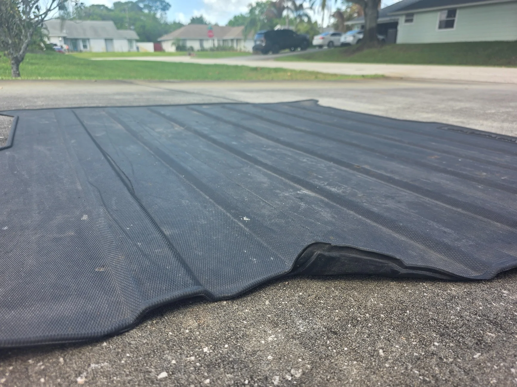Rivian R1T R1S TuffStuff Bedliner Mat Fraying 20260412_155648