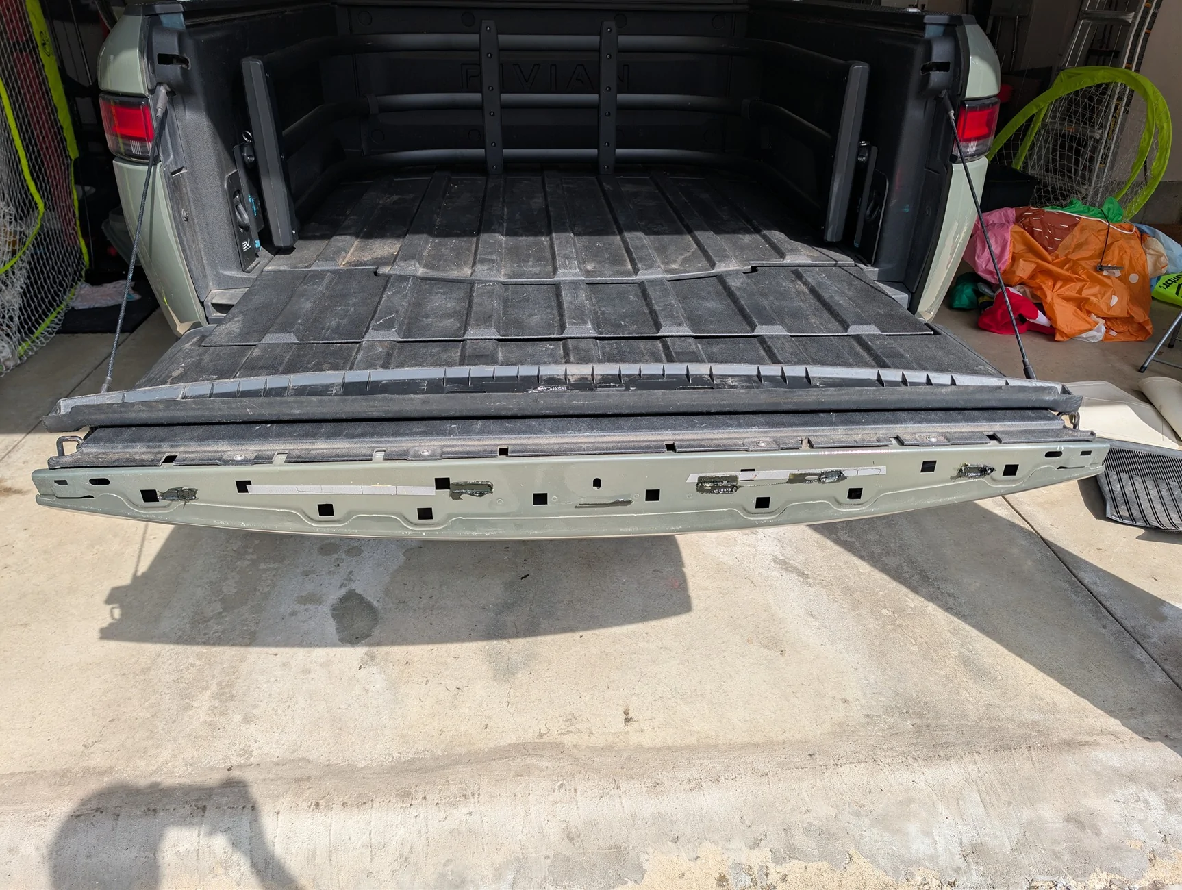 Rivian R1T R1S Ugh, another fun surprise - tailgate trim broke... PXL_20260413_200814398