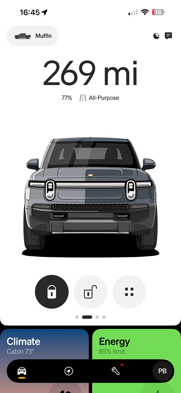 Rivian R1T R1S iOS 3.11.0 app version released IMG_7795