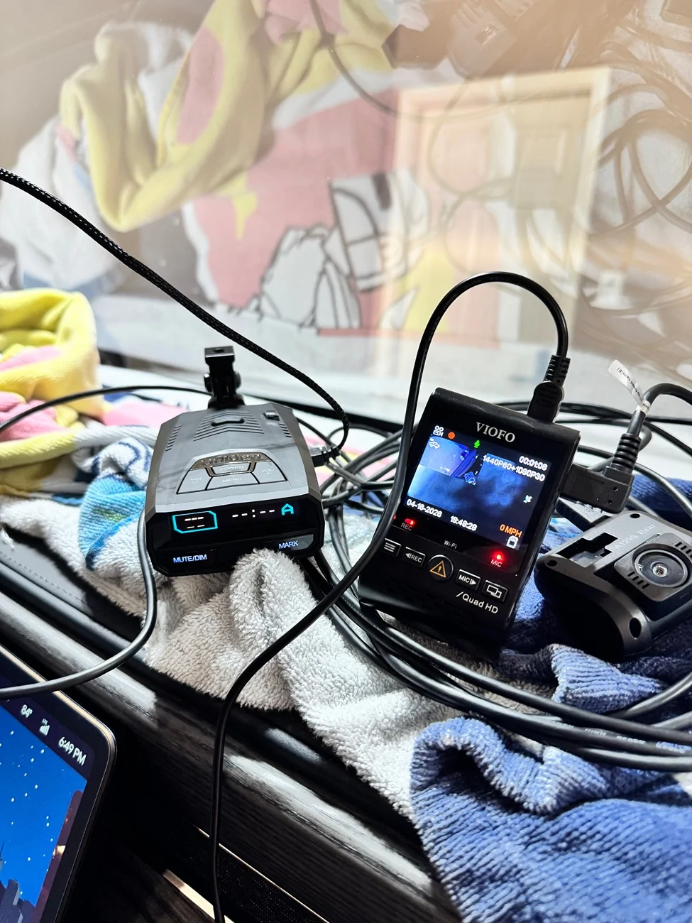 Rivian R1T R1S Radar & Dash Cam Combo 12V power from Review View Mirror IMG_0816