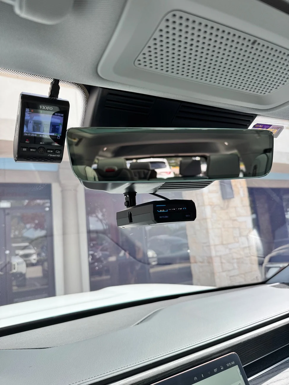 Rivian R1T R1S Radar & Dash Cam Combo 12V power from Review View Mirror IMG_0822