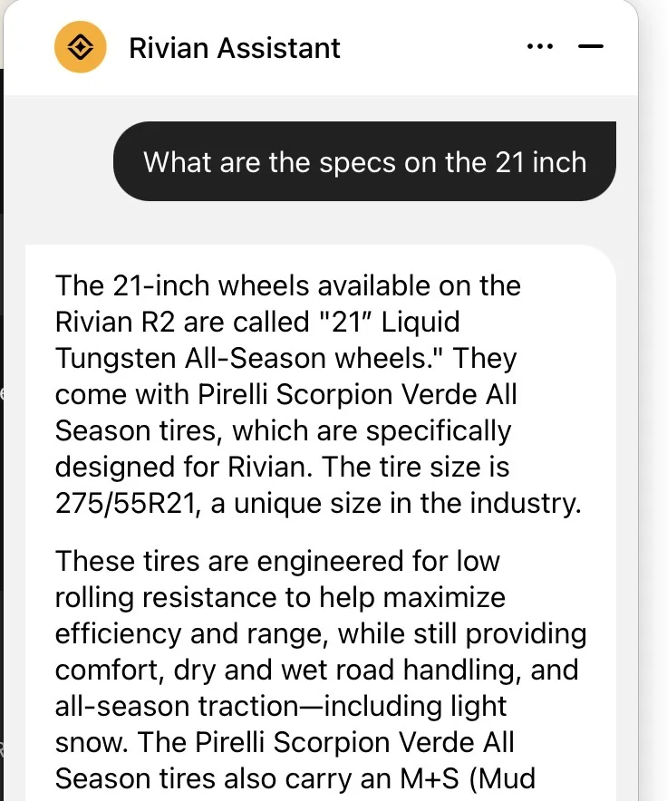 Rivian R1T R1S Would you go with 20" wheels or 21" wheels on Launch Edition R2? IMG_4579