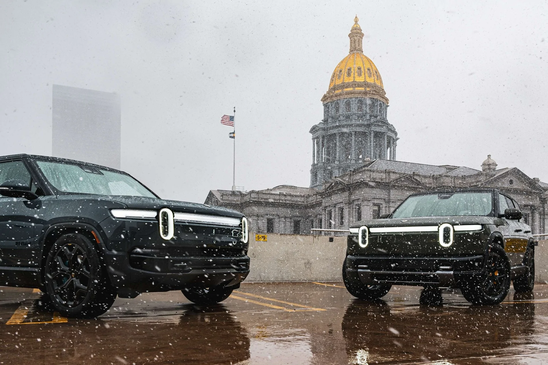 Rivian R1T R1S R2 w/ Colorado Governor + Rivian Block Party Photos (Midnight Black + Catalina Cove R2) polis2