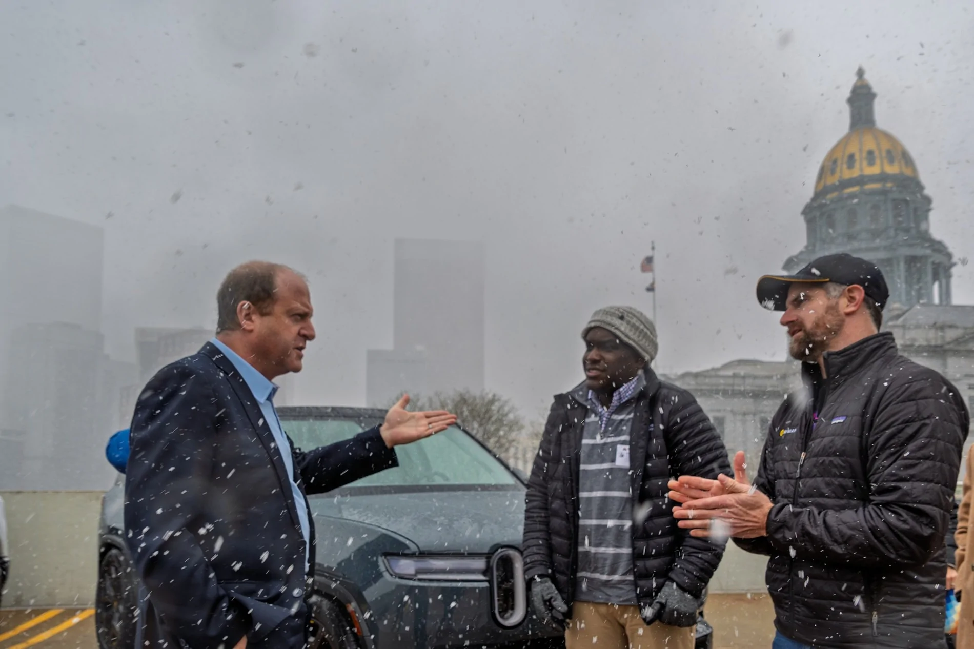 Rivian R1T R1S R2 w/ Colorado Governor + Rivian Block Party Photos (Midnight Black + Catalina Cove R2) polis3