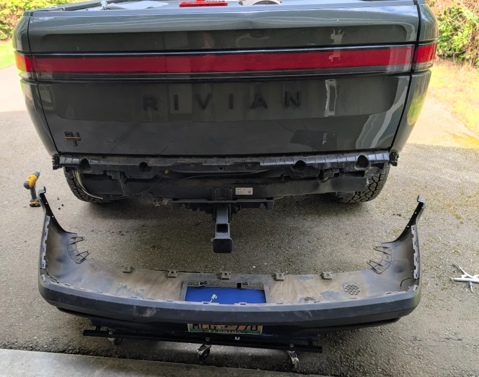 Rivian R1T R1S DIY Gen1 R1T rear bumper camera replacement 1000008529