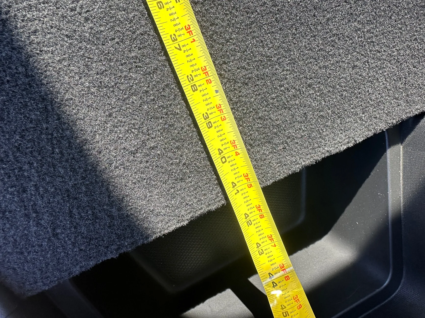 Rivian R1T R1S R2 Cargo Area Dimensions (Depth, Width, Height, Hatch Opening, Between Wheel Wells - Measurements) IMG_8565