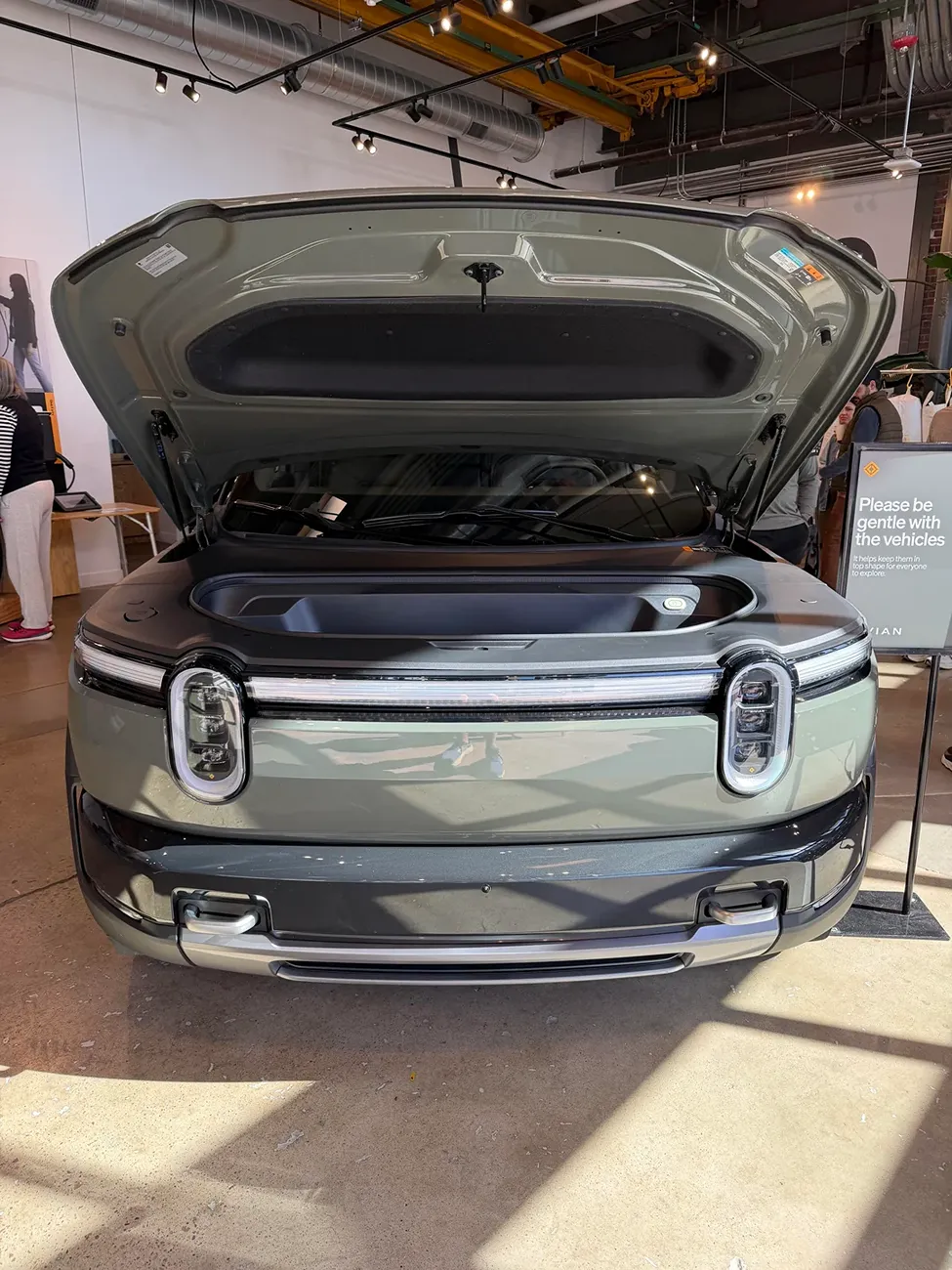 Rivian R1T R1S Launch Green R2 exterior & interior - latest pictures (block party & public sightings) Launch Green R2 Rivian Exterior & Interior pictures photos 1