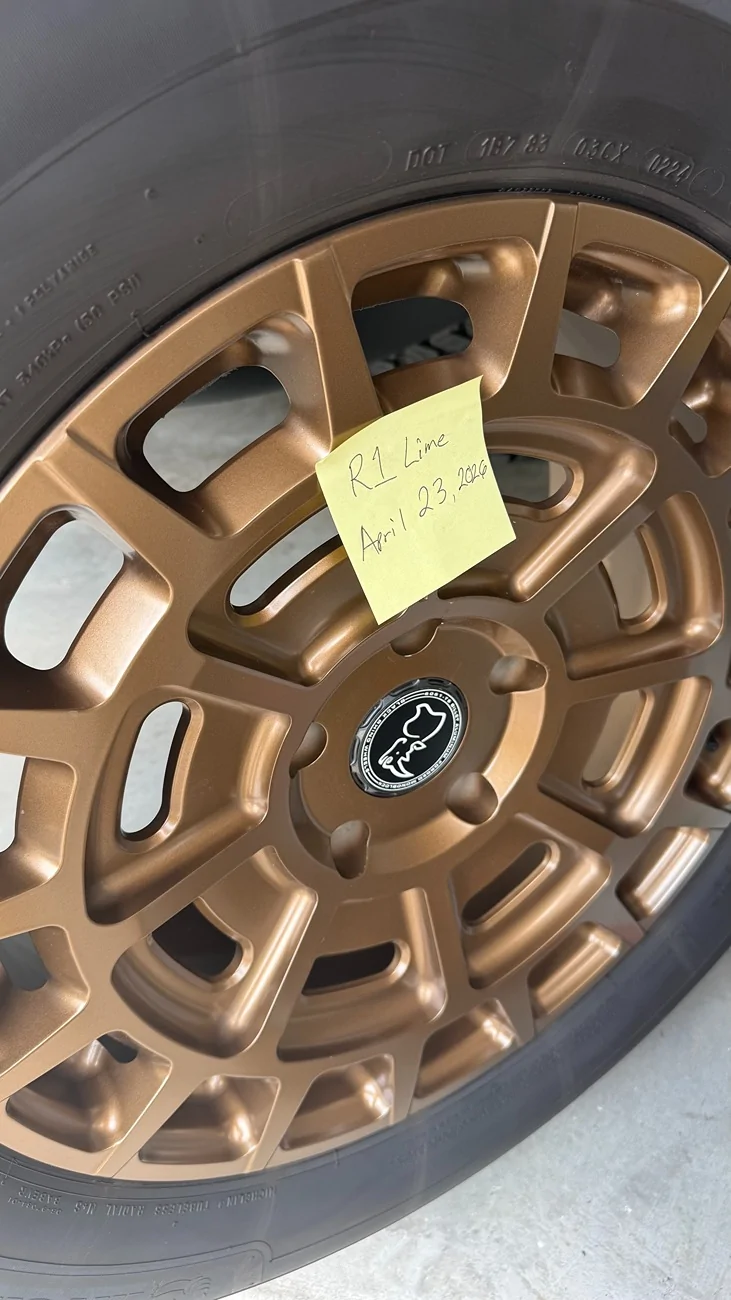 Rivian R1T R1S FS: 20" Black Rhino Voltaic bronze wheels and tires voltaic3