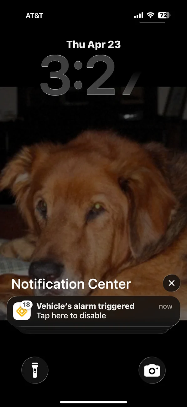 Rivian R1T R1S Phantom alarm push notifications IMG_1648