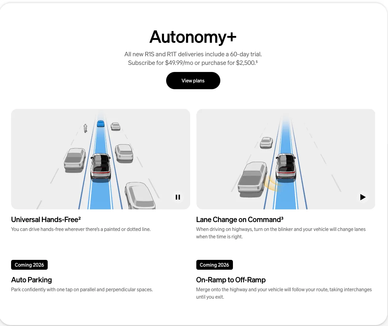 Rivian R1T R1S RJ's commitments on Gen 2 R1 Autonomous Driving: L2 this year (2026), L3 next year (2027) 1776982335341-j