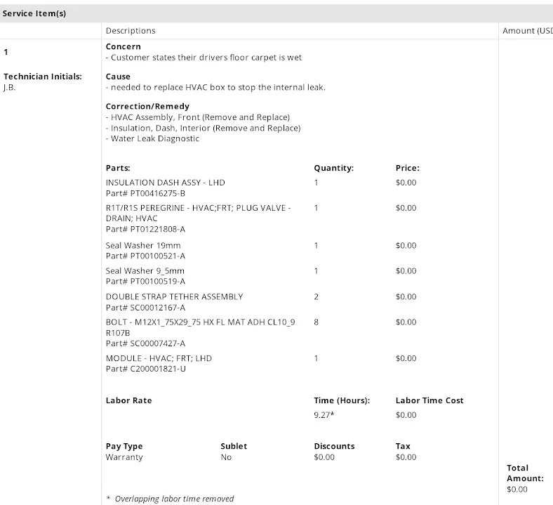 Rivian R1T R1S Wet spot under driver mat Screenshot_23-4-2026_181737_photos.google.com