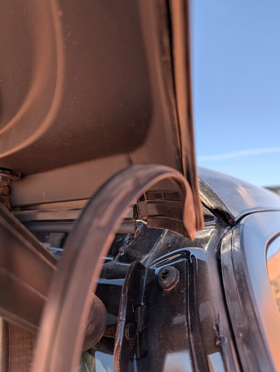 Rivian R1T R1S Rear hatch trim falling off PXL_20260422_170135048