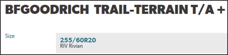 Rivian R1T R1S Updated 20" BFG T-T T/A tire - now "T/A+" 3PMSF? 1777408201470-2n