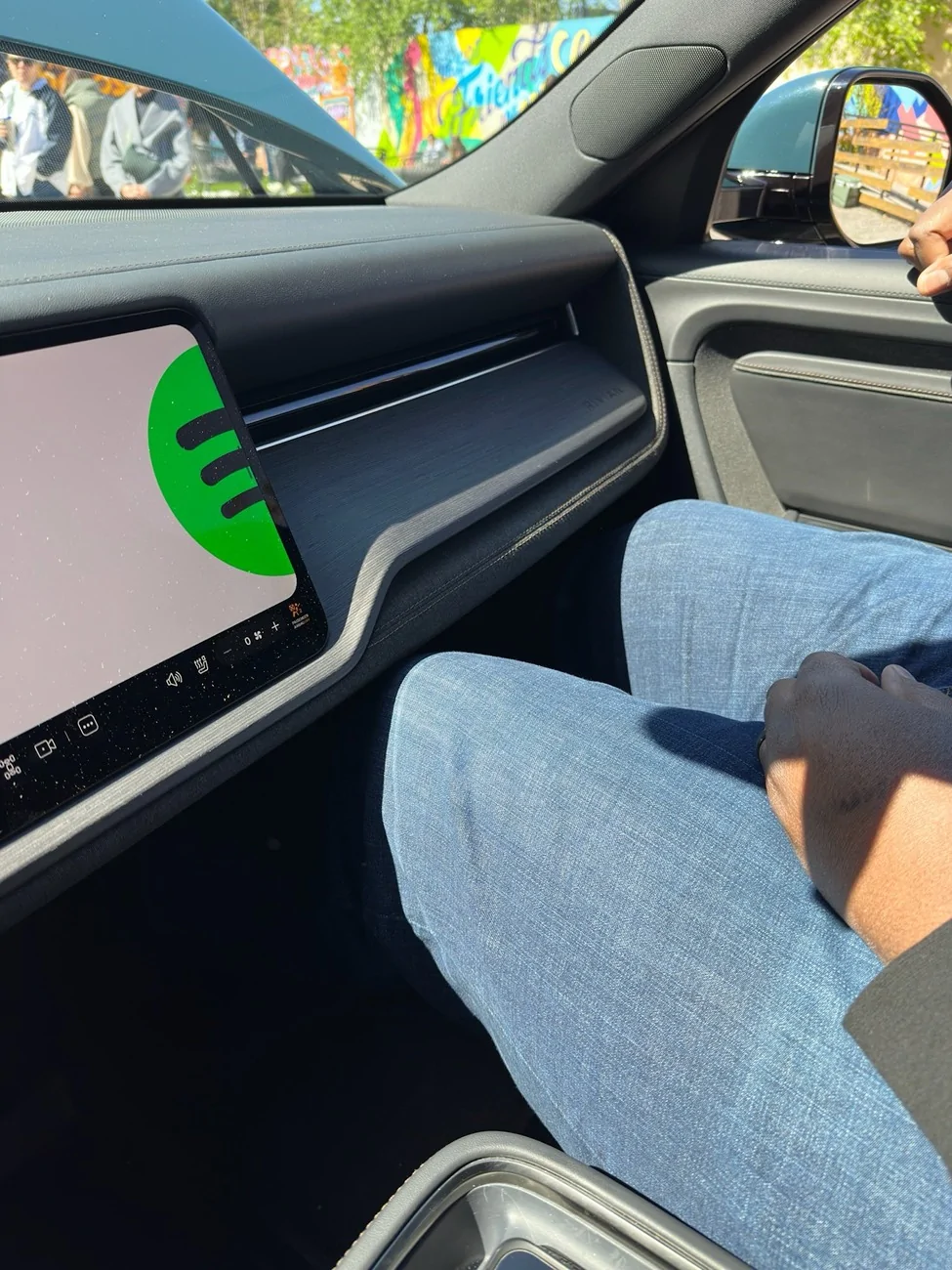 Rivian R1T R1S Tall & big people fit in R2 with impressive legroom & headroom (even 7 foot driver / passenger!) 7'1%22 tall driver rivian r2