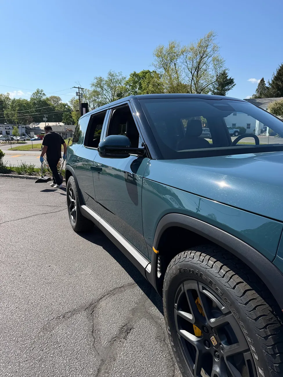 Rivian R1T R1S R2 Block Party @ Roslyn NY - Half Moon Grey, Catalina Cove, Midnight Black R2 photos & video Catalina Cove R2 photos pictuers images 1