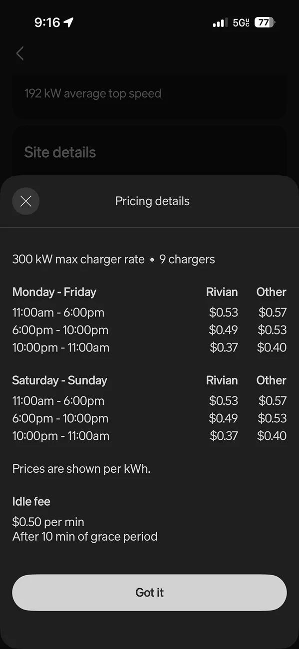 Rivian R1T R1S Number count of Rivian Service Centers, RAN Charging Stations, Chargers, Spaces (as of Q1 2026 / April 2026) IMG_2523