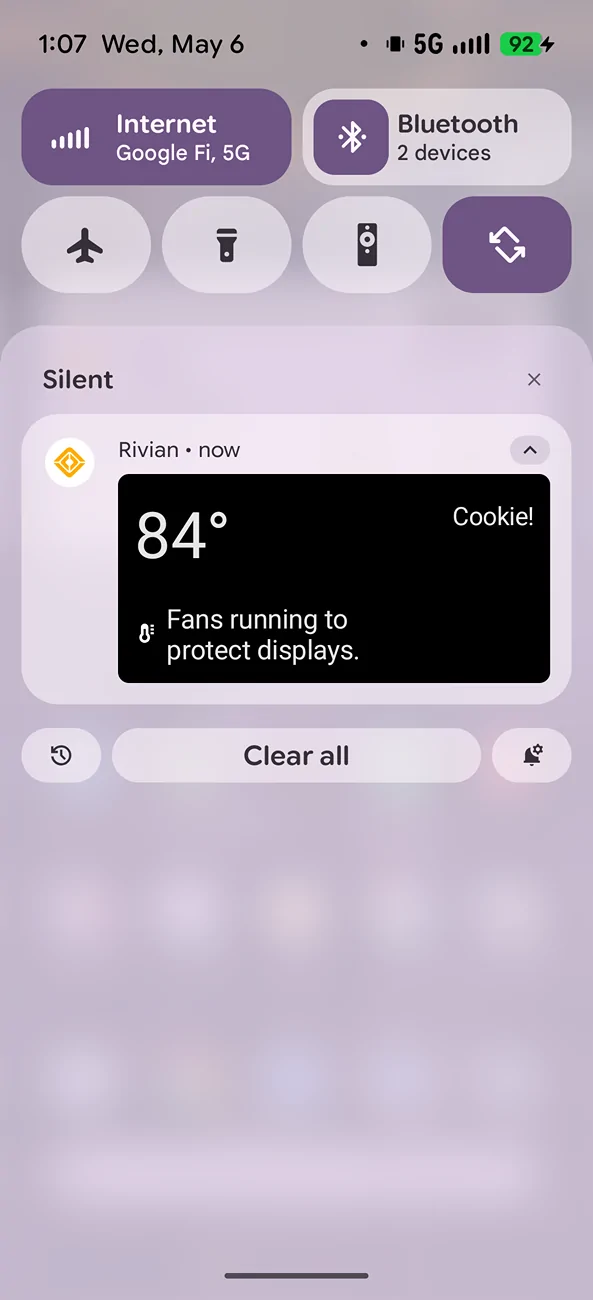 Rivian R1T R1S Auto Cabin Ventilation starts at what temperature? Screenshot_20260506-130728