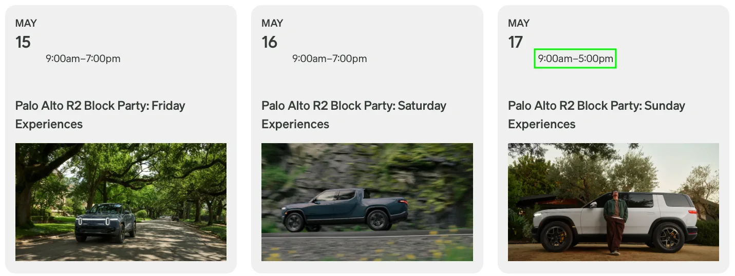 Rivian R1T R1S Palo Alto & Miami R2 Block Parties -- RSVP Signup Page / Dates (May 15-17) 1778110461009-jl