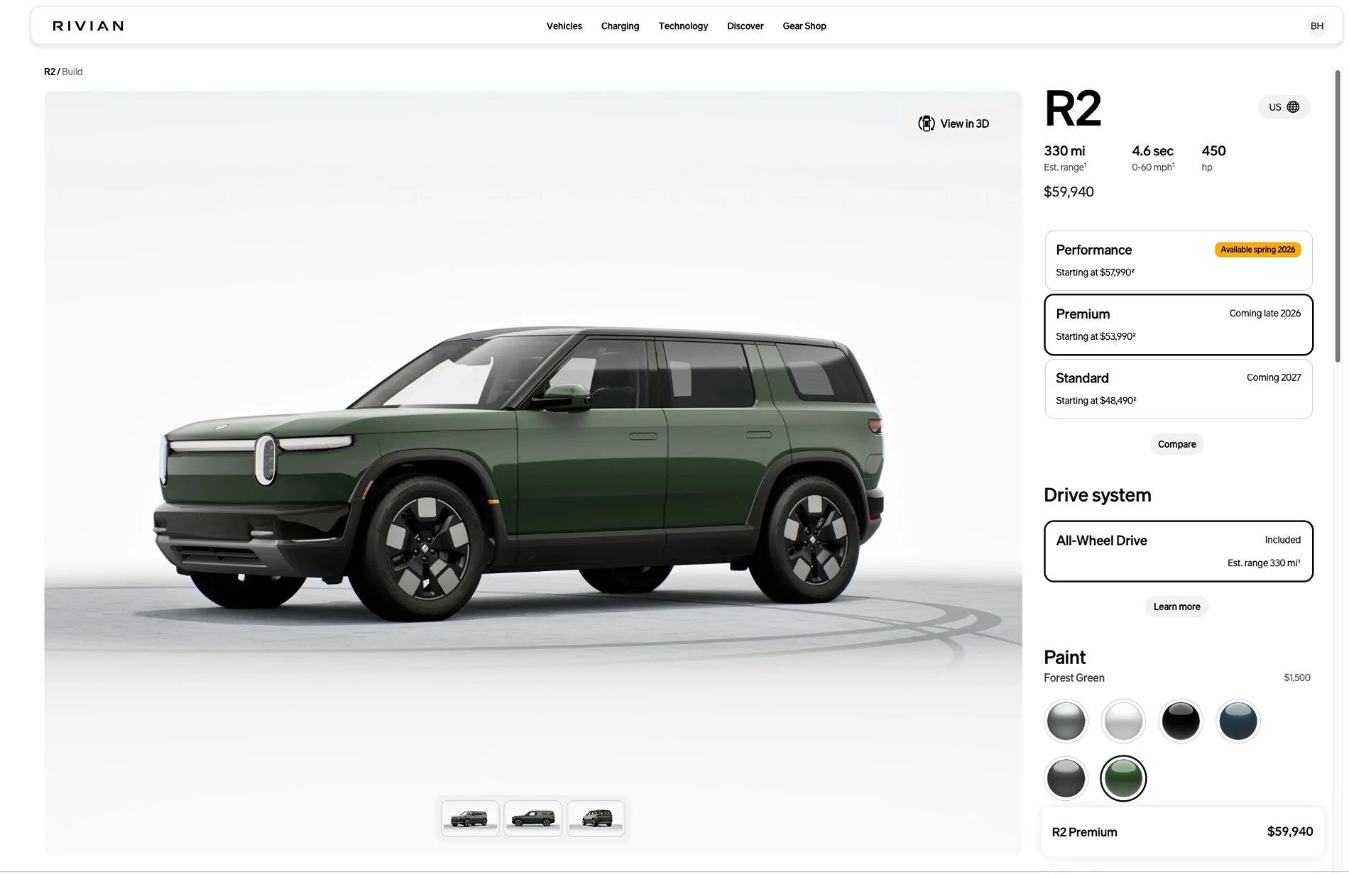 Rivian R1T R1S R2 Configurator is Live! 🎉  What's your configuration? Screenshot 2026-05-15 at 11.28.43 AM