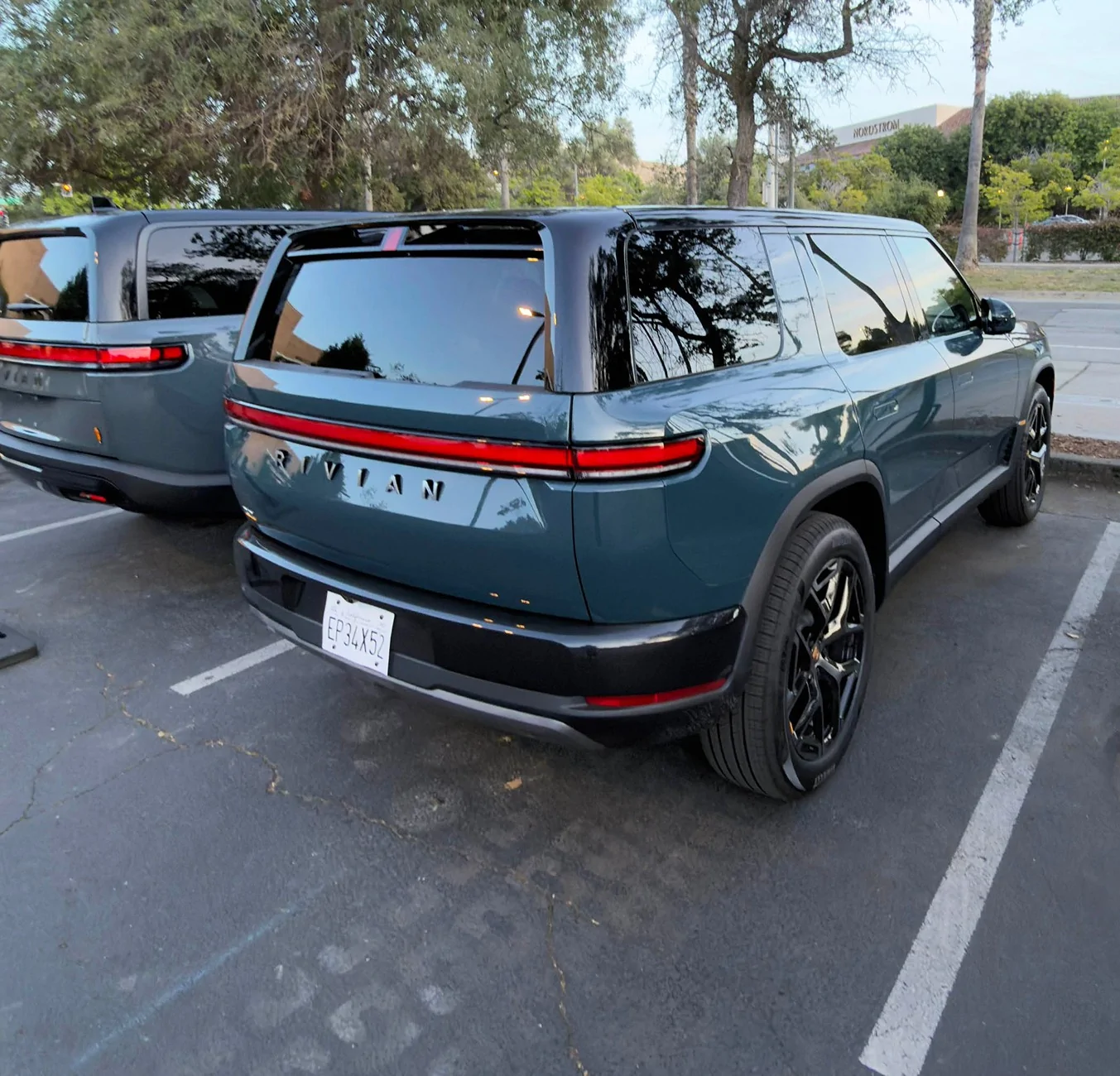 Rivian R1T R1S First R2 with CA registration plates spotted. Mid-100's VIN 👍 rivian r2 california ca temp plates