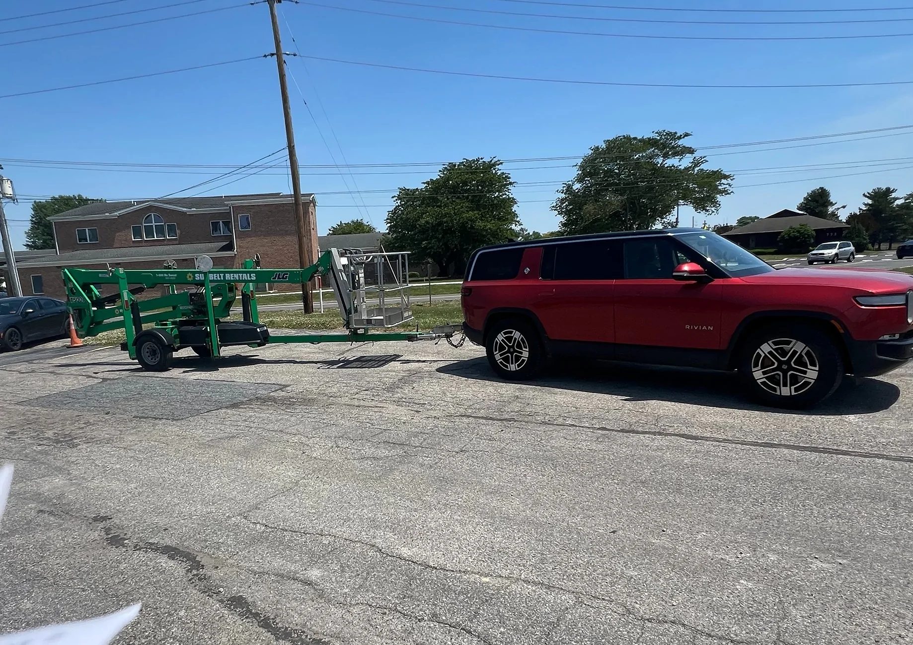 Rivian R1T R1S What Are You Hauling (or Hauled) in your Rivian? 🦾 Boom Lift