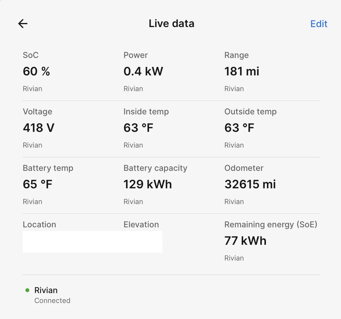 Rivian R1T R1S Battery Report after 3 years / 50K miles (R1S Launch Edition) Screenshot 2026-05-20 at 07.24.52