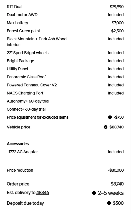 Rivian R1T R1S Did Rivian Financing Just go to 0% 1779302702775-o