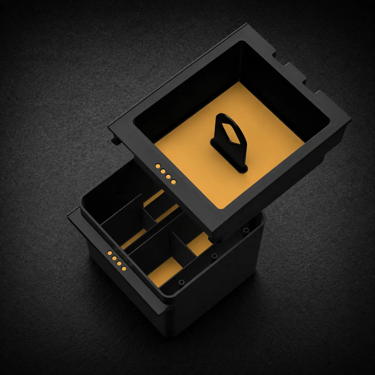 Rivian R1T R1S Been getting a ton of requests for a blacked-out version — it's here black ops pull out tray and console black background