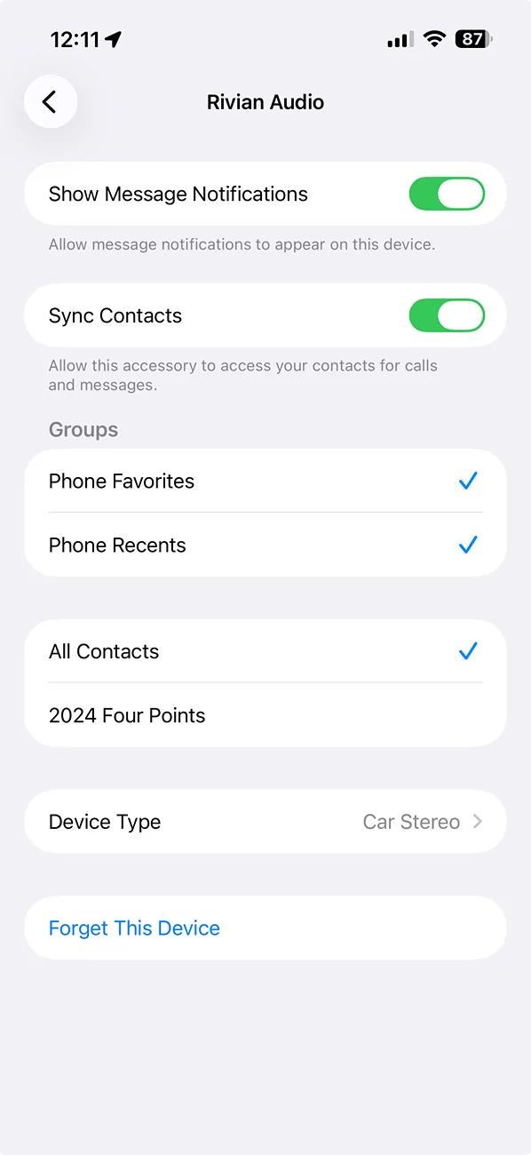 Rivian R1T R1S Incoming text messages not showing up Screenshot 2026-05-21 at 12.11.27