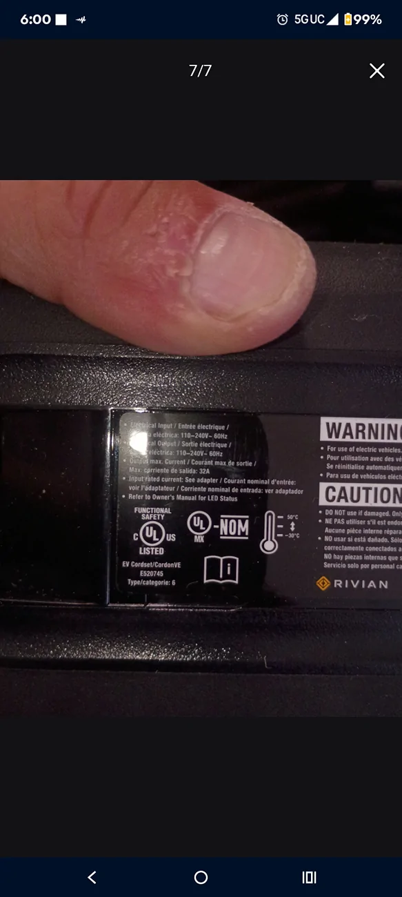 Rivian R1T R1S Brand new Rivian electric car charger portable version older circle 5 prong plug in style never used with both wall adapters $150 #9512412573 Screenshot_20260521-180056_OfferU