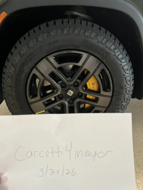 Rivian R1T R1S FOR SALE: 20 in All-Terrain Dark Wheel and Tire Set, $3700 IMG_5634