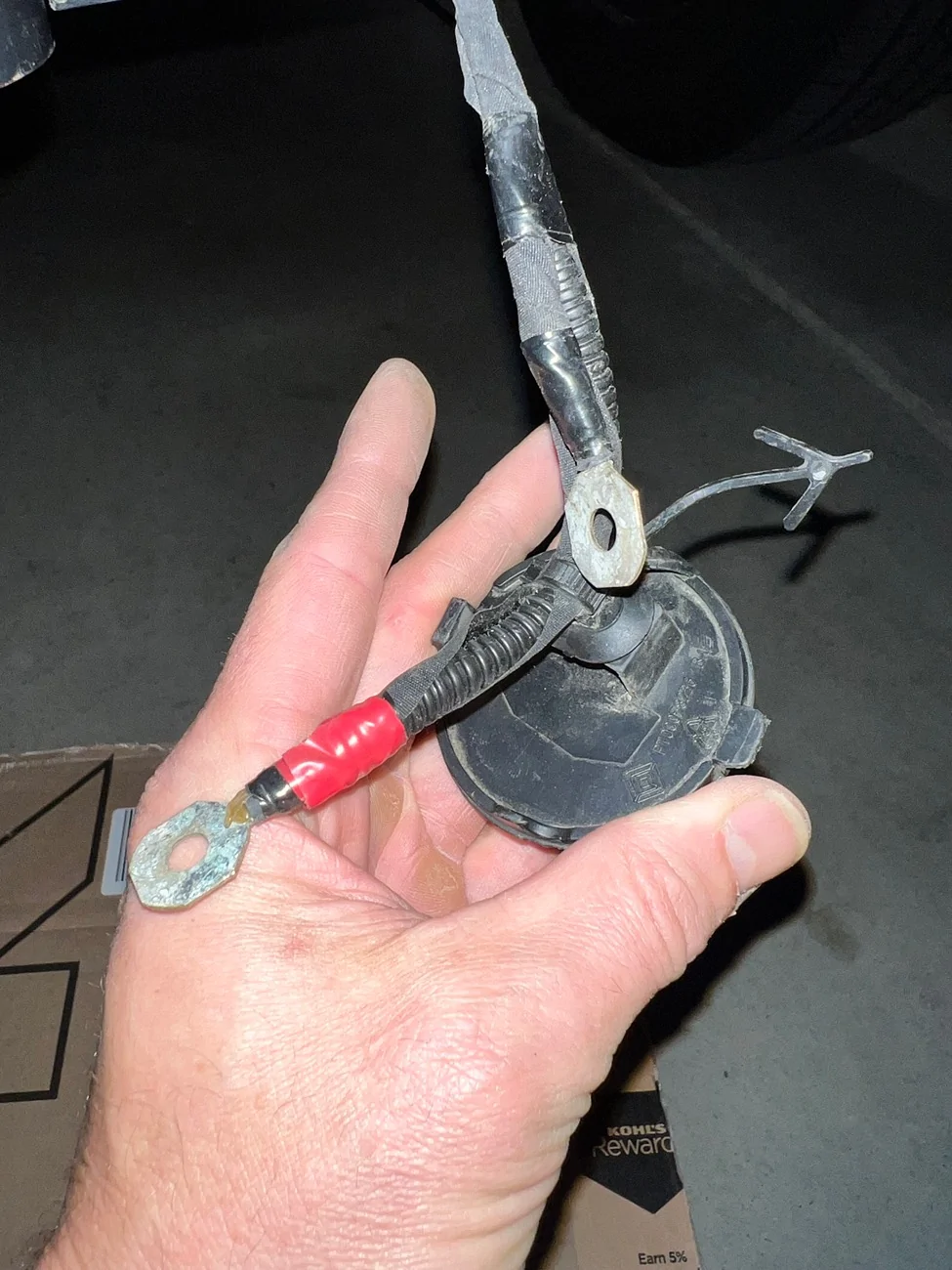 Rivian R1T R1S Wire Harness found behind hitch cap IMG_8014