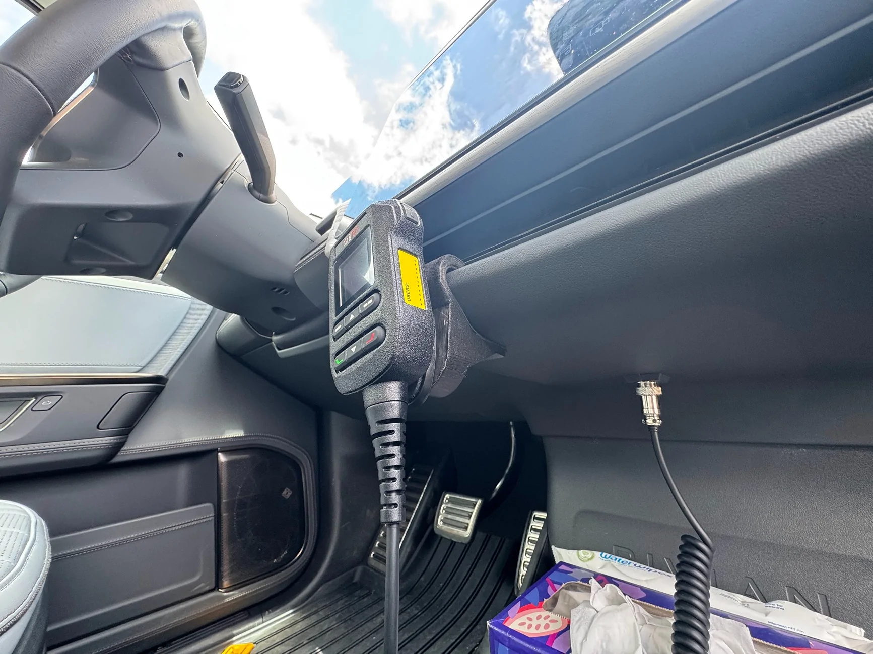 Rivian R1T R1S 50W Mobile GMRS Hidden Install - Midland MXT575 (full DIY build) IMG_4504