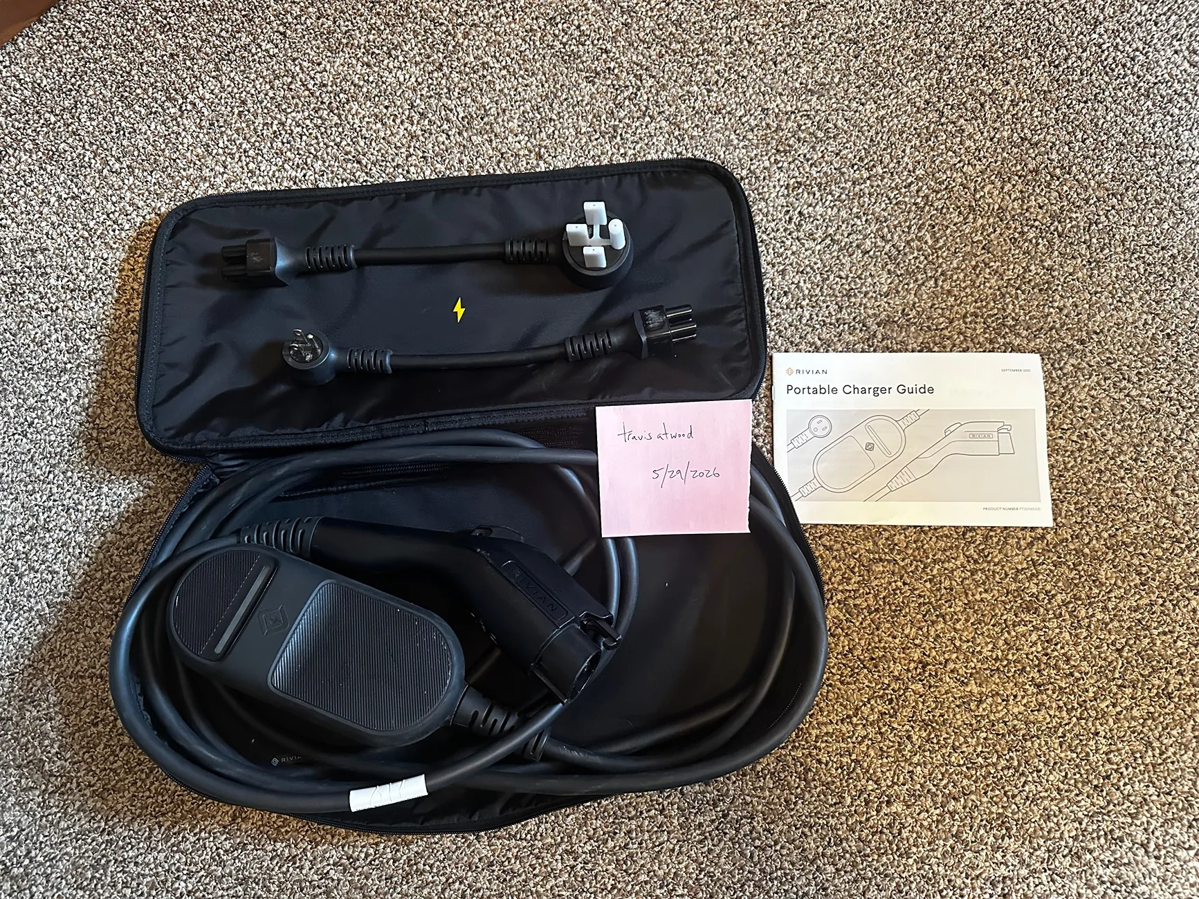 Rivian R1T R1S Rivian OEM J1772 Portable Charger IMG_4653