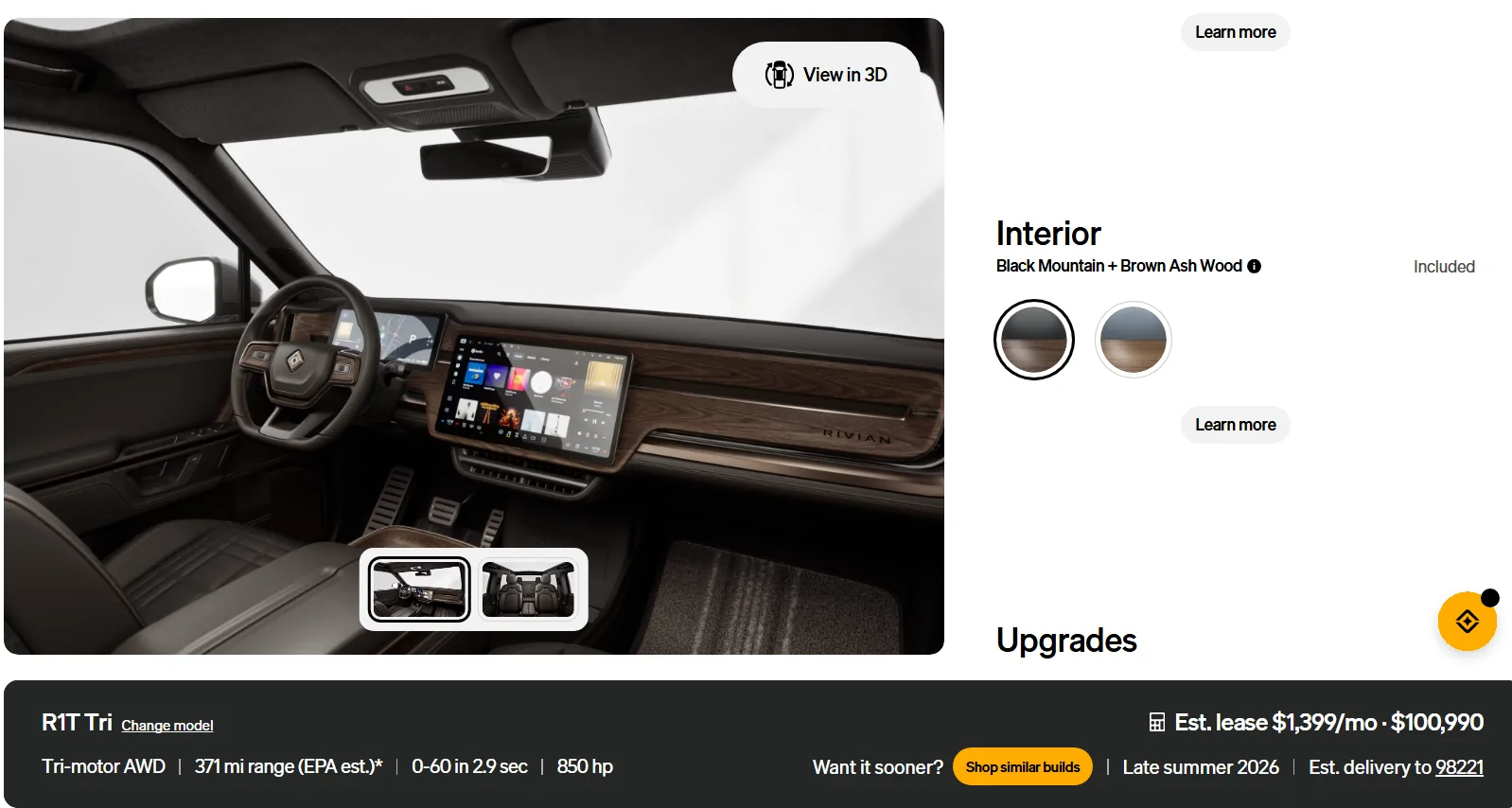 Rivian R1T R1S No more Ocean Coast + Driftwood interior? Screenshot (137)