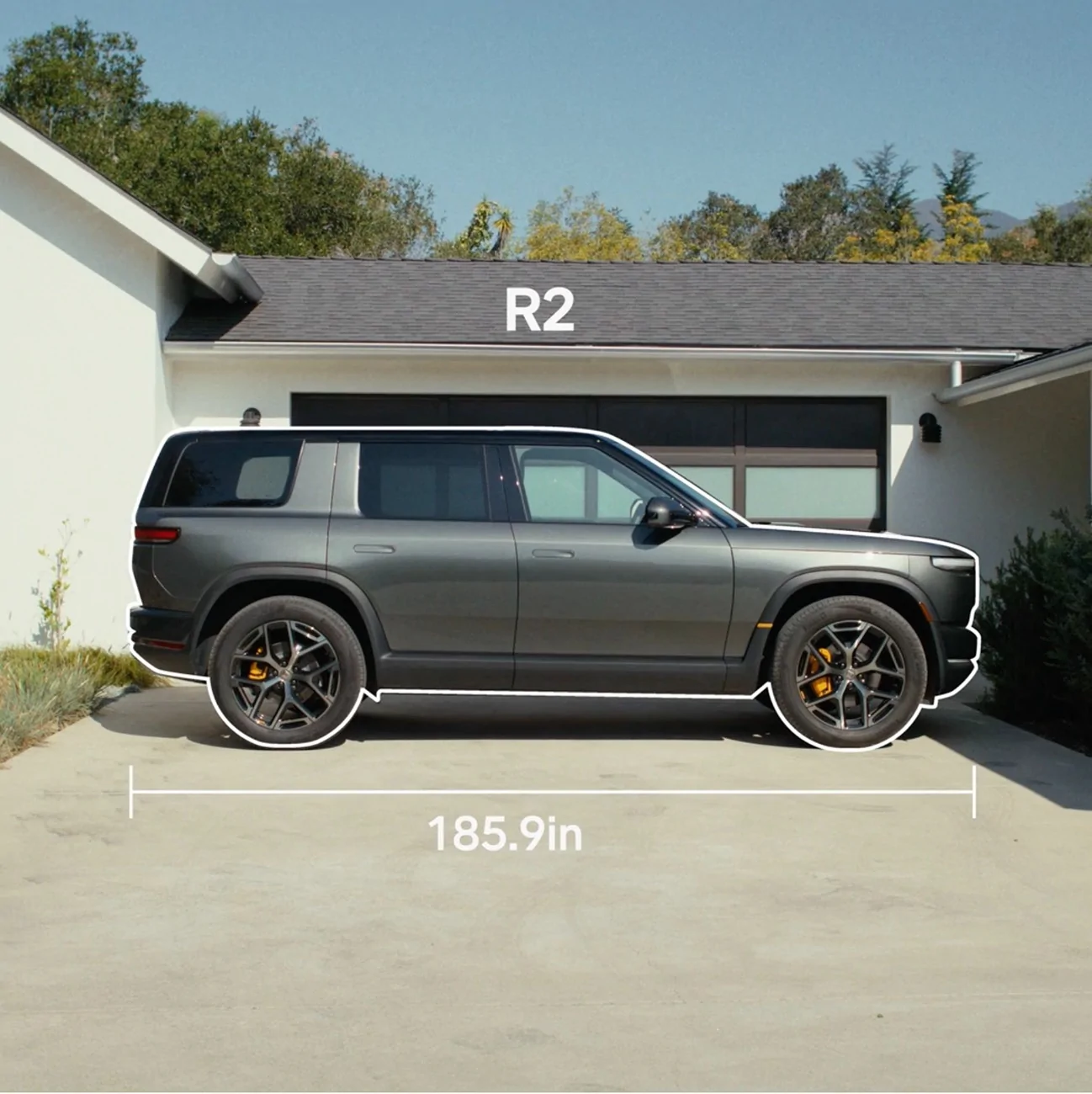 Rivian R1T R1S Garage fit for R2 (vs R1S) - Height & Width Dimensions. Does it fit in your garage? Screenshot 2026-06-02 at 10.37.59 AM