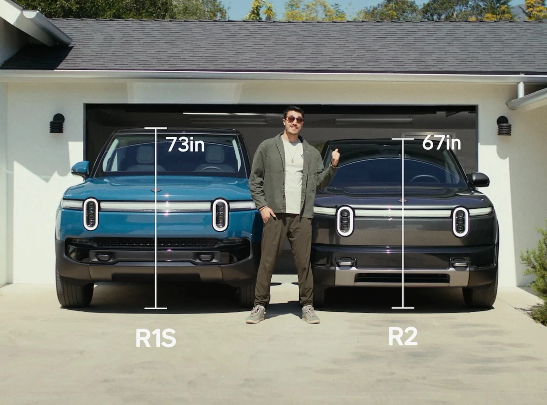 Rivian R1T R1S Garage fit for R2 (vs R1S) - Height & Width Dimensions. Does it fit in your garage? Screenshot 2026-06-02 at 10.37.46 AM
