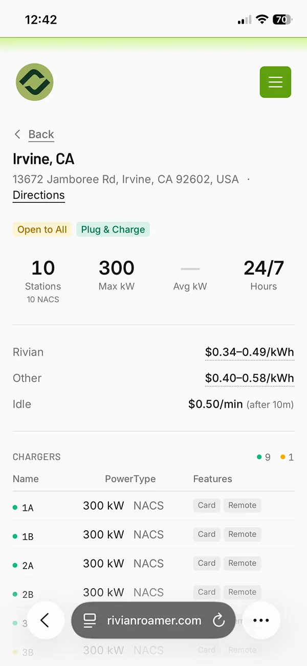 Rivian R1T R1S RAN reaches 1,000+ charging stalls (40% YoY increase) IMG_1049