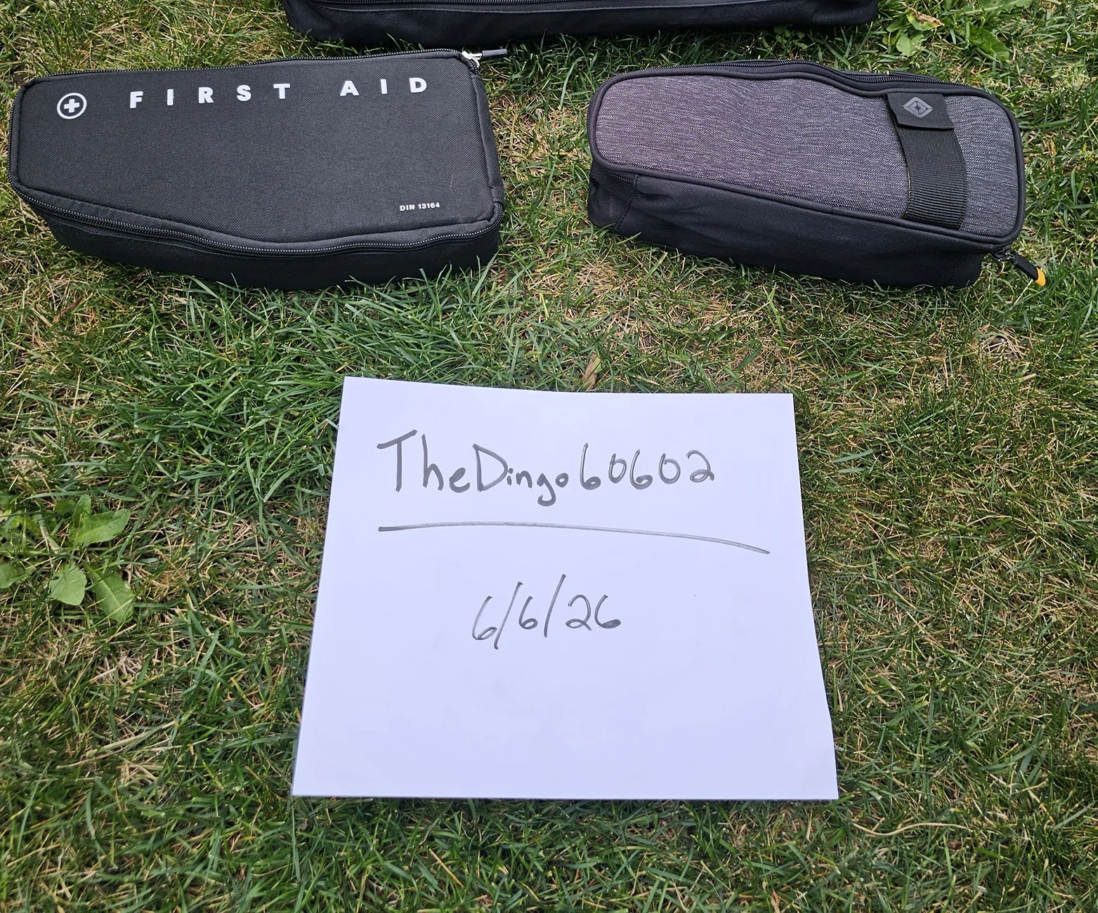 Rivian R1T R1S First Aid Kit and OEM Air Compressor Hose Rivian Pouch Name Comp First 