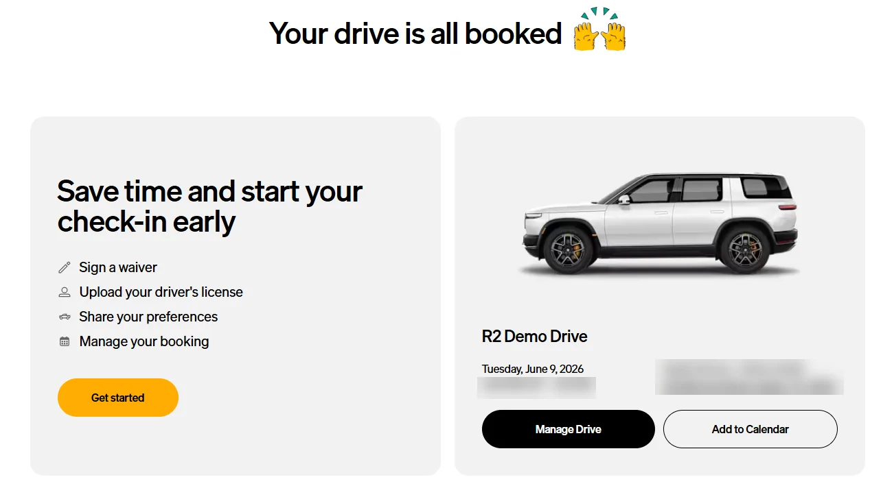 Rivian R1T R1S R2 Demo Drive Scheduling is LIVE! Anyone book test drive yet? R2 Demo Driv