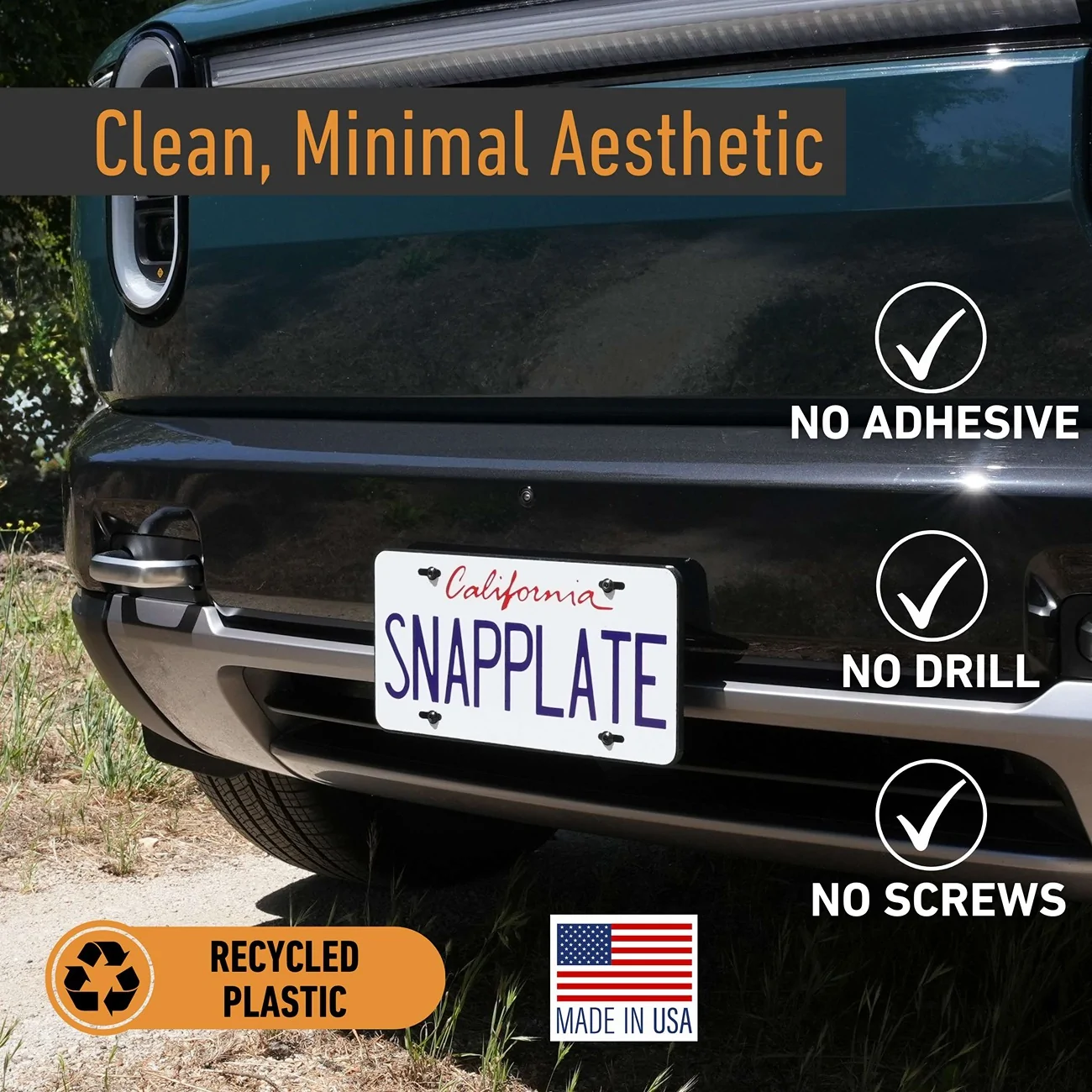 Rivian R1T R1S R2 Owners 🚨 Say Goodbye to the Drill: The No-Drill SnapPlate is Ready for Your Rivian R2 ✌️ SnapPlate for 2026 Rivian R2 Aesthetic