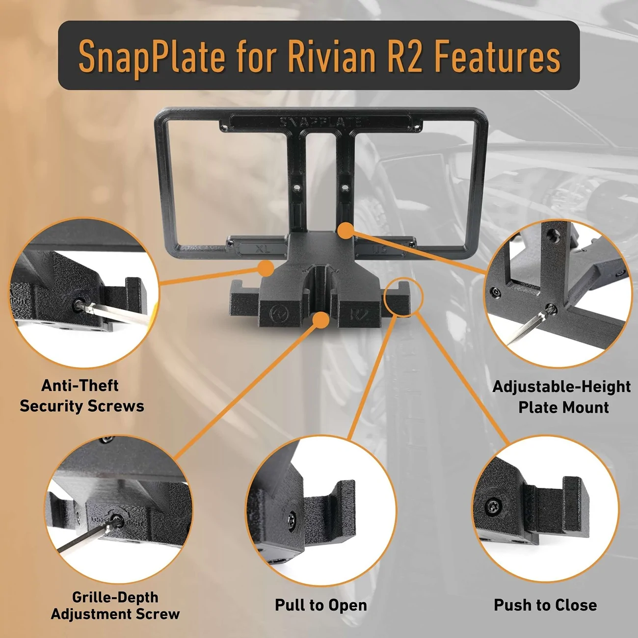 Rivian R1T R1S R2 Owners 🚨 Say Goodbye to the Drill: The No-Drill SnapPlate is Ready for Your Rivian R2 ✌️ SnapPlate for 2026 Rivian R2 Features