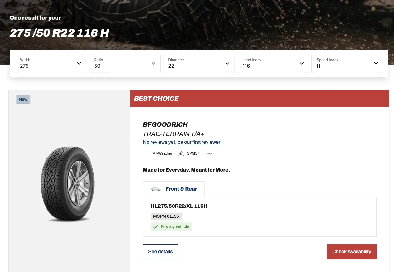 Rivian R1T R1S R1S 22" Tire Replacement Time - Decision Paralysis - Advice/Experience 1781131363270-ln