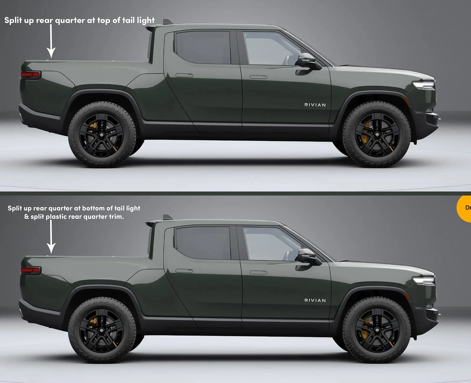 Rivian R1T R1S RJ on high $ collision repairs: "should never happen" r1t_RearQuarterPanel_01