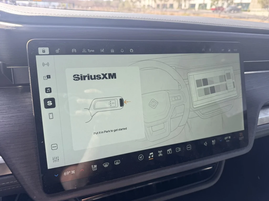 Rivian R1T R1S R1S - Sirius won't work unless in Park 1781367318164-xi