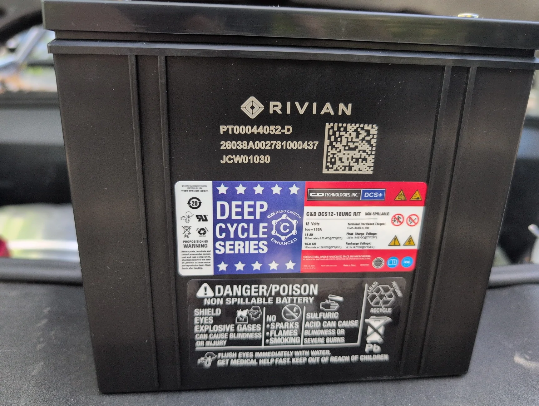 Rivian R1T R1S "Rivian has identified your R1 may be at risk of experiencing a 12-volt battery failure." 2912