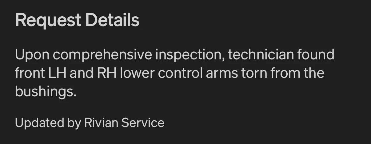 Rivian R1T R1S 55k miles issues IMG_3210